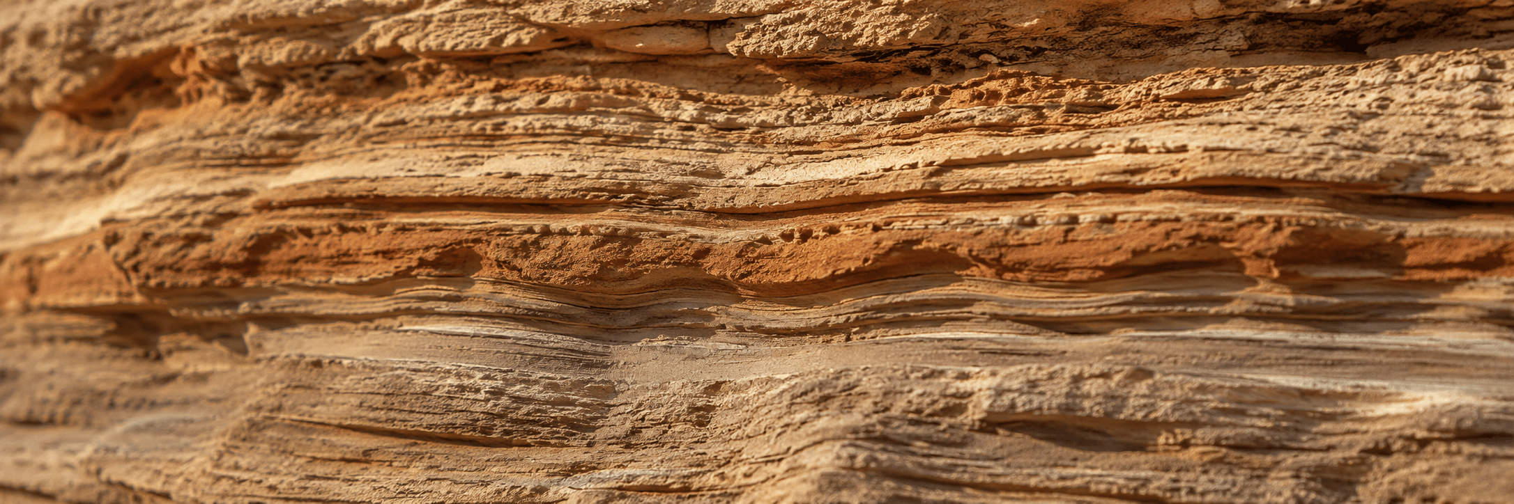 Layered rock strata in cross-section
